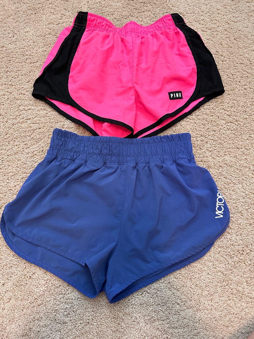 TWO Victoria's Secret Sport/Pink Lined Athletic Shorts XS